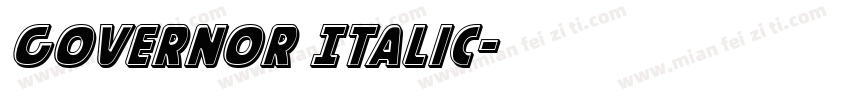 Governor Italic字体转换